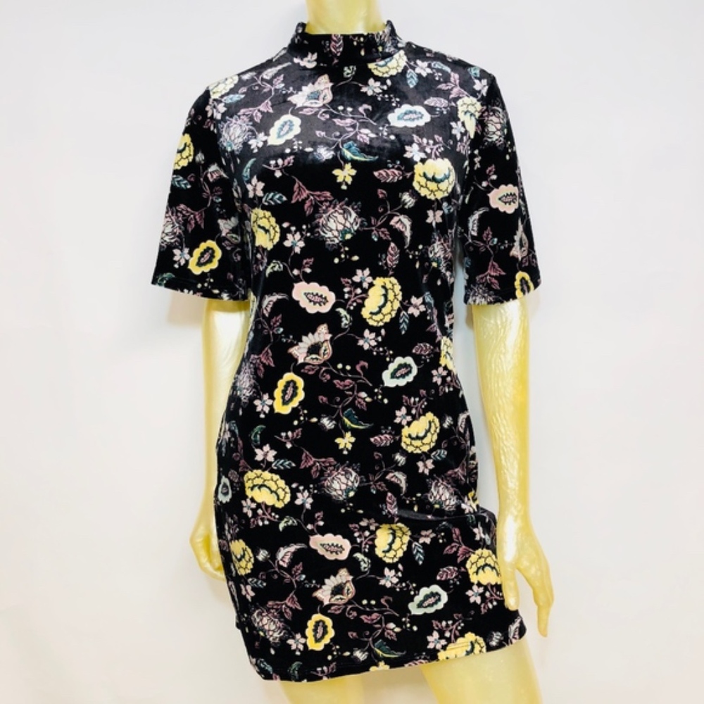 Current Project Velvet Floral BodyCon Sz M